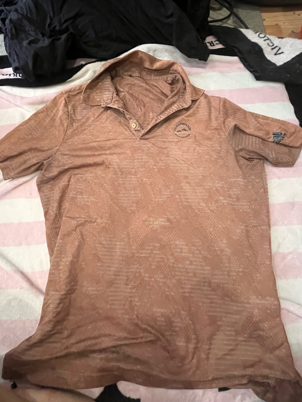 Men's Short Sleeve Polo Shirt in Light Brown - Unbranded